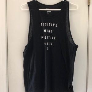 Graphic muscle tank top.